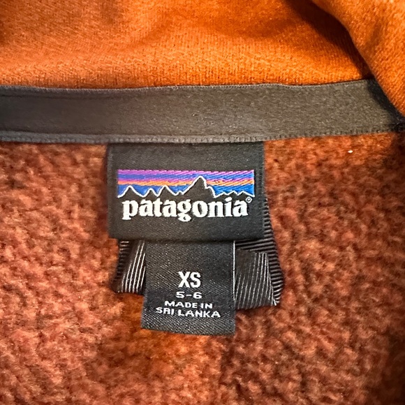 EUC Patagonia Orange Quarter-Zip Fleece Pullover Boys size XS - Picture 2 of 5